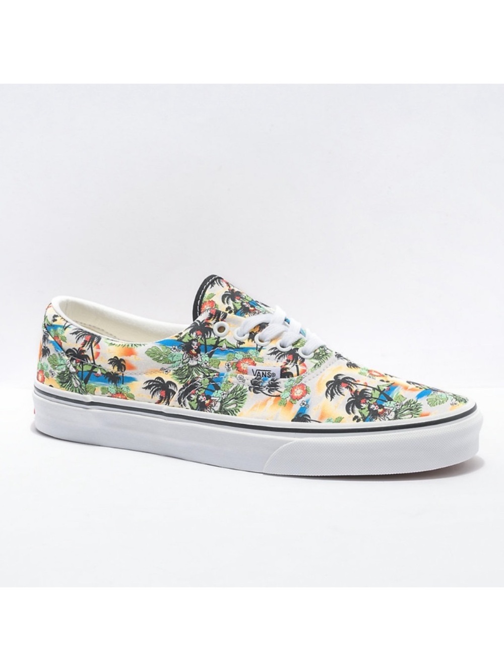 Vans - Era Aloha Black White Tropical Hula Girl Skate Shoes - Mens 8 /Womens 9.5